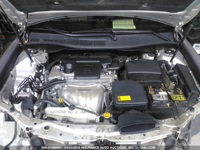 4T1BF1FK8CU139128 - 2012 TOYOTA CAMRY SE/LE/XLE SILVER photo 10