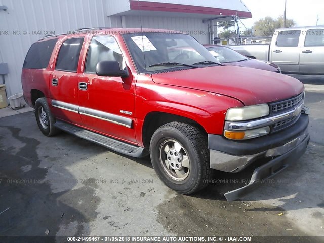 3GNEC16T6YG123644 - 2000 CHEVROLET SUBURBAN C1500 RED photo 1