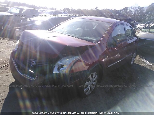 3N1AB6AP7AL703986 - 2010 NISSAN SENTRA 2.0/2.0S/SR/2.0SL RED photo 2