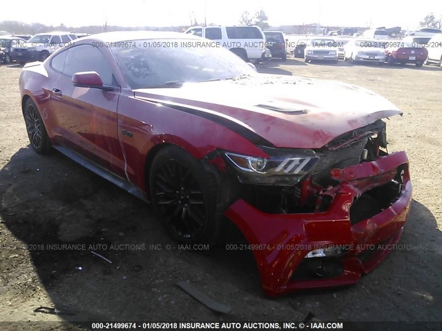 1FA6P8CF9G5232619 - 2016 FORD MUSTANG GT RED photo 1