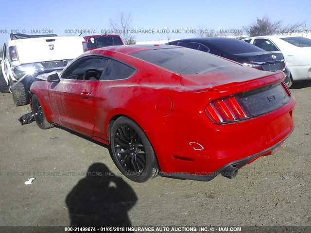 1FA6P8CF9G5232619 - 2016 FORD MUSTANG GT RED photo 3