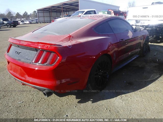 1FA6P8CF9G5232619 - 2016 FORD MUSTANG GT RED photo 4