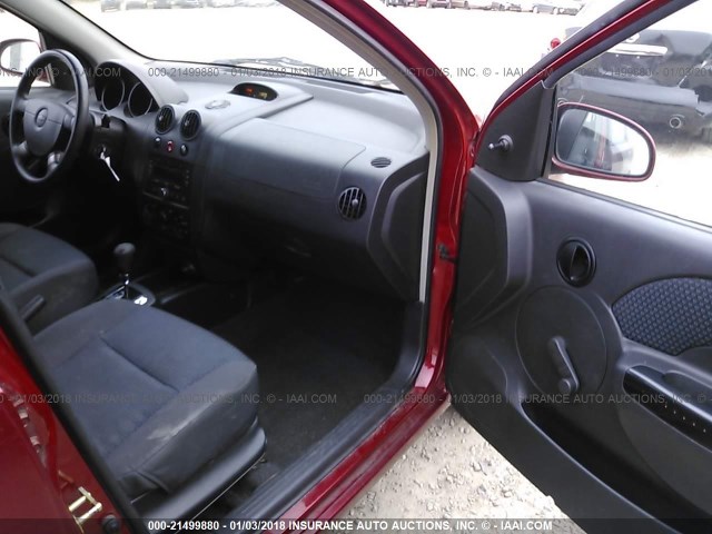 KL1TD56676B651446 - 2006 CHEVROLET AVEO LS 红色 照片 5