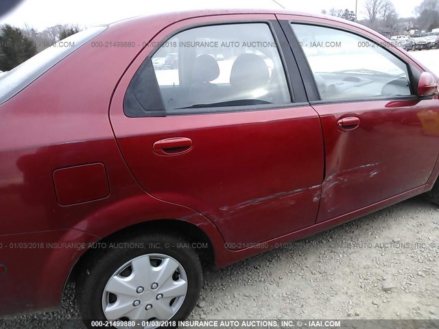 KL1TD56676B651446 - 2006 CHEVROLET AVEO LS 红色 照片 6