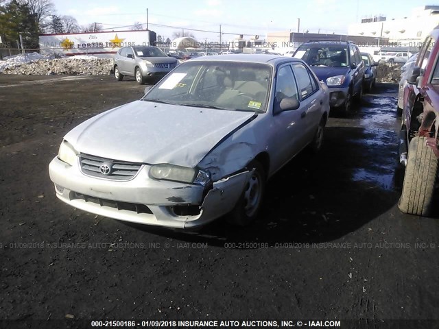 2T1BR12E12C571101 - 2002 TOYOTA COROLLA CE/LE/S SILVER photo 2