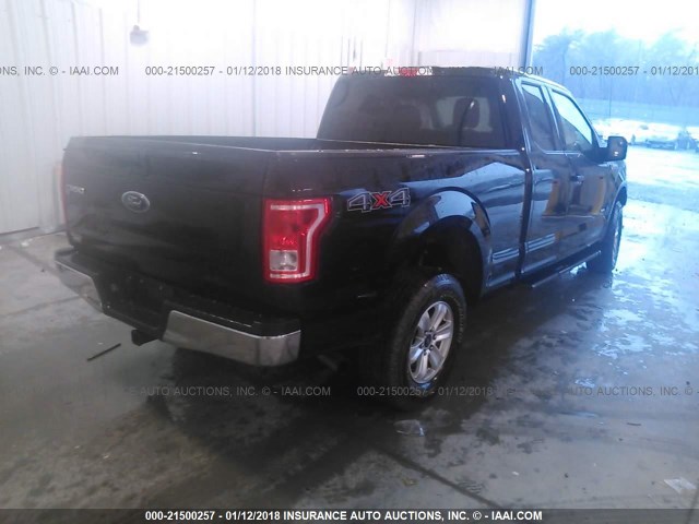 1FTEX1EPXGFC78120 - 2016 FORD F150 SUPER CAB BLACK photo 4