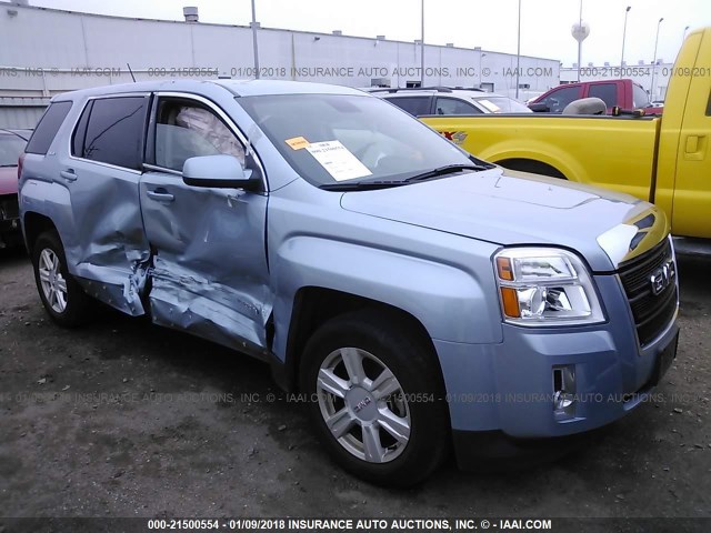 2GKALMEK0F6275708 - 2015 GMC TERRAIN SLE Light Blue photo 1