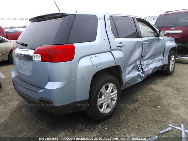 2GKALMEK0F6275708 - 2015 GMC TERRAIN SLE Light Blue photo 4