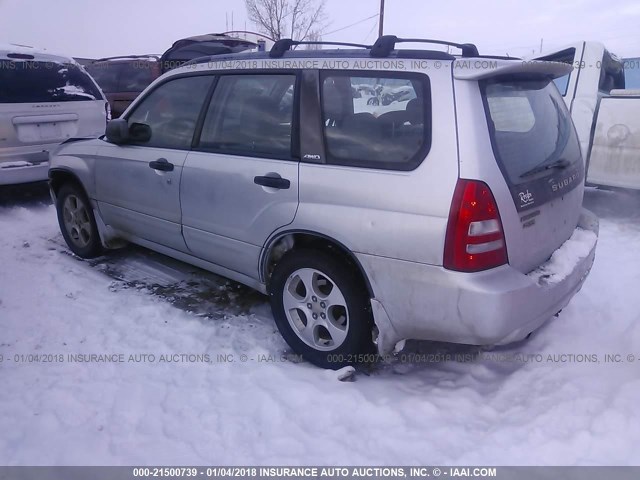 JF1SG65603G769202 - 2003 SUBARU FORESTER 2.5XS ვერცხლისფერი ფოტო 3
