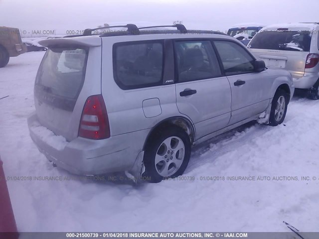 JF1SG65603G769202 - 2003 SUBARU FORESTER 2.5XS ვერცხლისფერი ფოტო 4