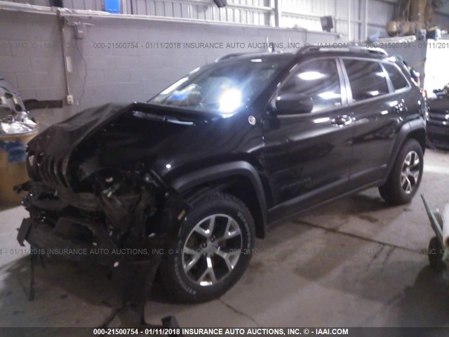 1C4PJMBS4EW218593 - 2014 JEEP CHEROKEE TRAILHAWK 黑色 照片 2