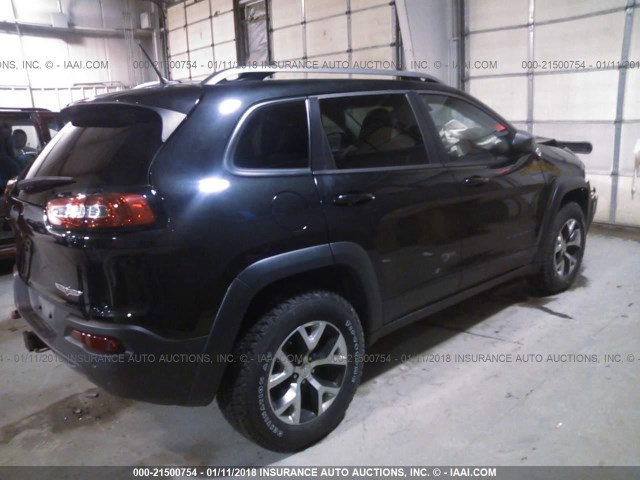 1C4PJMBS4EW218593 - 2014 JEEP CHEROKEE TRAILHAWK 黑色 照片 4