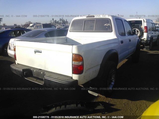 5TEGN92N24Z324490 - 2004 TOYOTA TACOMA DOUBLE CAB PRERUNNER WHITE photo 4