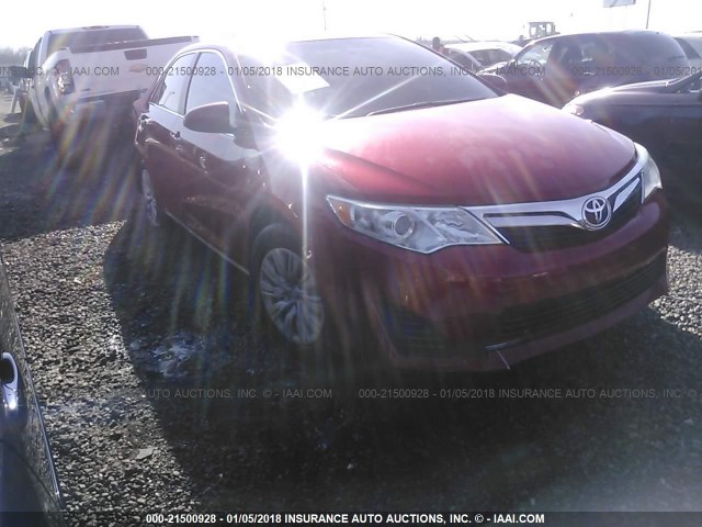 4T4BF1FK3ER424294 - 2014 TOYOTA CAMRY L/SE/LE/XLE MAROON photo 1