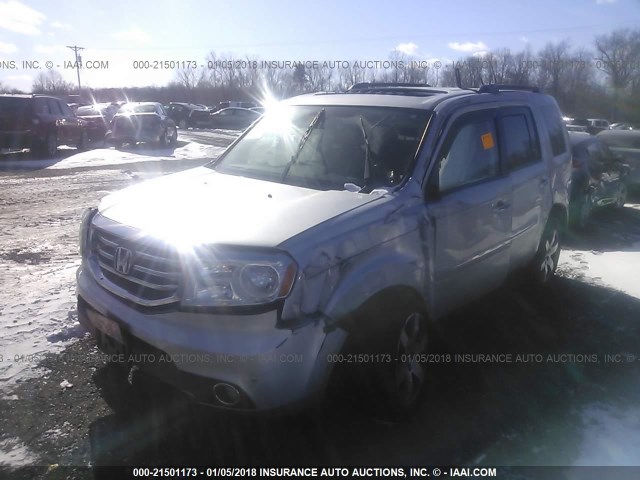 5FNYF4H92DB052815 - 2013 HONDA PILOT TOURING SILVER photo 2