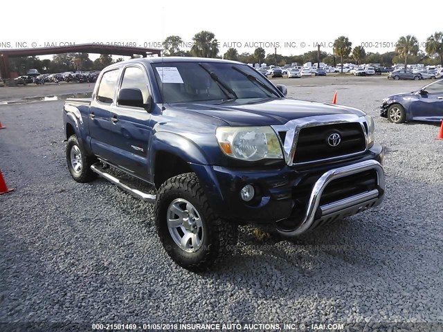 3TMKU72N55M002216 - 2005 TOYOTA TACOMA DBL CAB PRERUNNER LNG BED BLUE photo 1