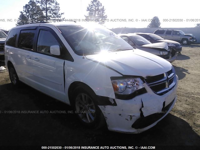 2C4RDGCG6DR782152 - 2013 DODGE GRAND CARAVAN SXT WHITE photo 1