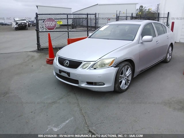 JTHBC96S375000454 - 2007 LEXUS GS SILVER photo 2