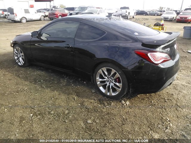 KMHHU6KJ7DU095022 - 2013 HYUNDAI GENESIS COUPE 3.8L BLACK photo 3