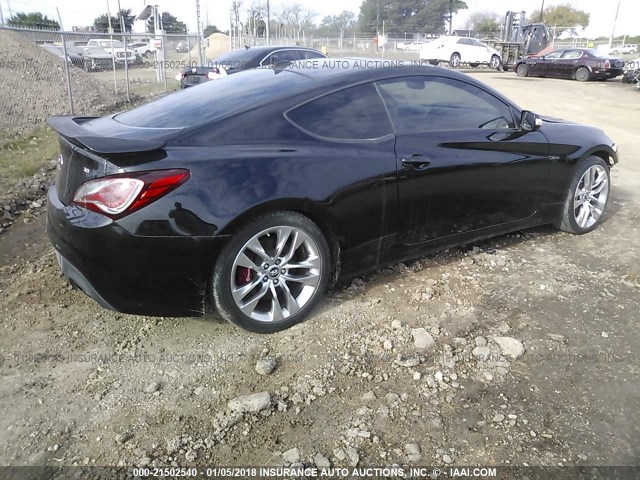 KMHHU6KJ7DU095022 - 2013 HYUNDAI GENESIS COUPE 3.8L BLACK photo 4