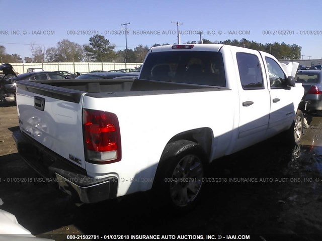 2GTEC13J981339072 - 2008 GMC SIERRA C1500 WHITE photo 4