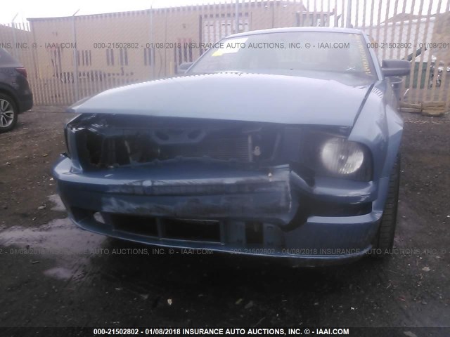1ZVFT82HX75344061 - 2007 FORD MUSTANG GT BLUE photo 6