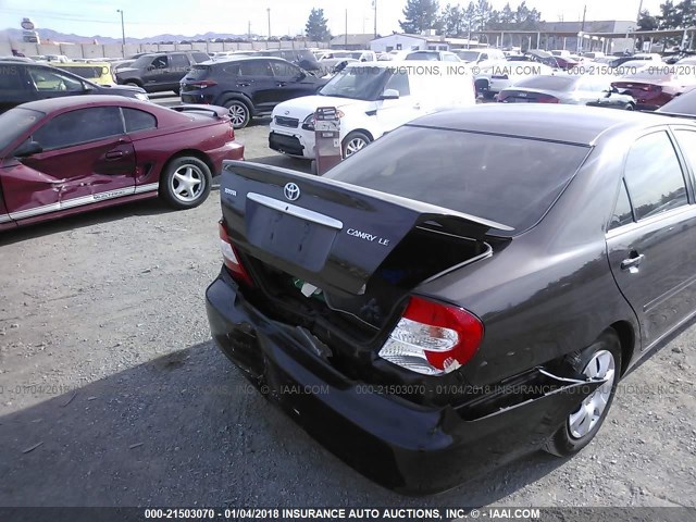 4T1BE32K13U664553 - 2003 TOYOTA CAMRY LE/XLE/SE იასამნისფერი ფოტო 6