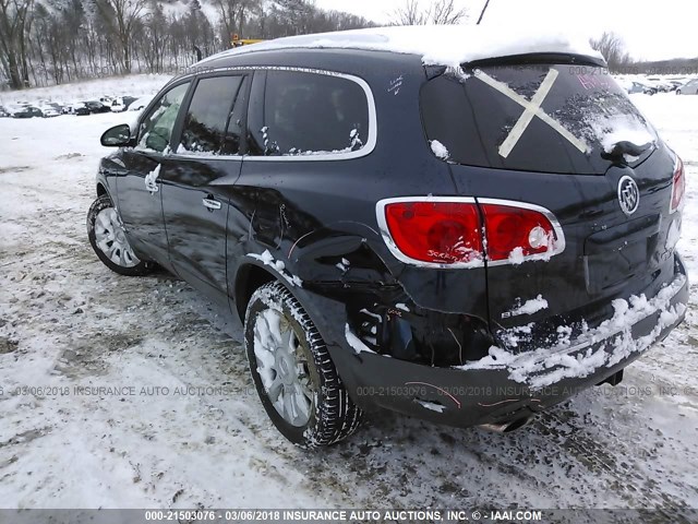 5GAKVCED3BJ415643 - 2011 BUICK ENCLAVE CXL Dark Blue photo 3