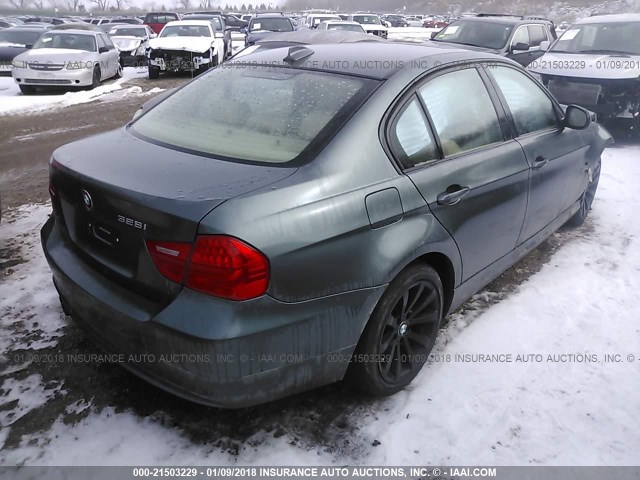 WBAPK7C56BA970843 - 2011 BMW 328 XI GREEN photo 4