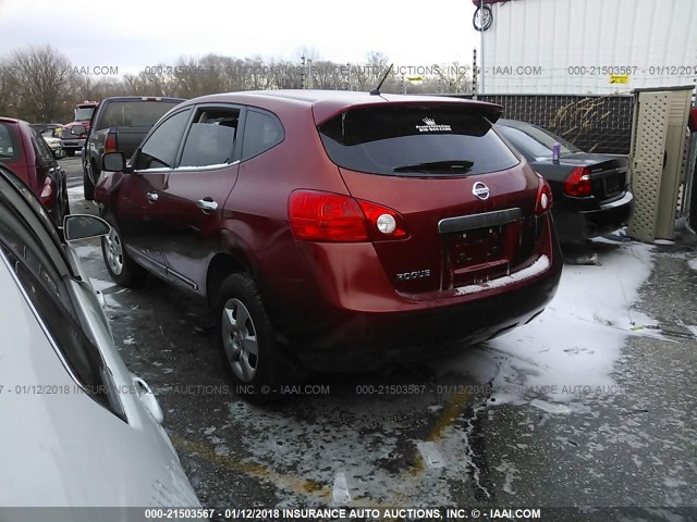 JN8AS5MT1BW172820 - 2011 NISSAN ROGUE S/SV/KROM MAROON photo 3