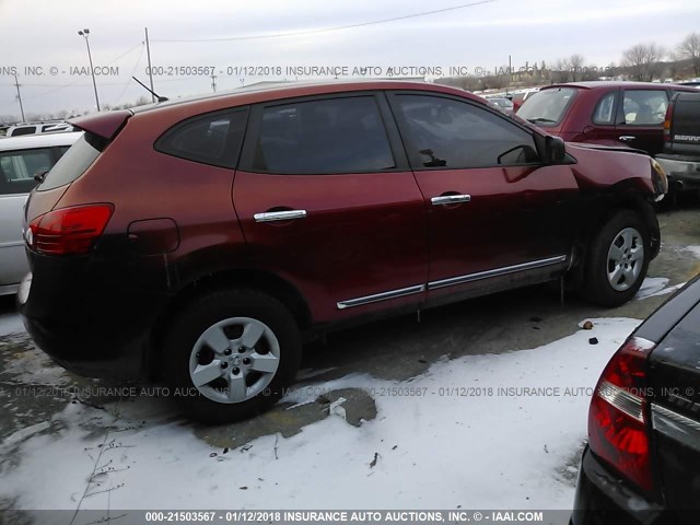 JN8AS5MT1BW172820 - 2011 NISSAN ROGUE S/SV/KROM MAROON photo 4