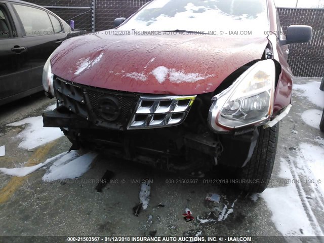 JN8AS5MT1BW172820 - 2011 NISSAN ROGUE S/SV/KROM MAROON photo 6