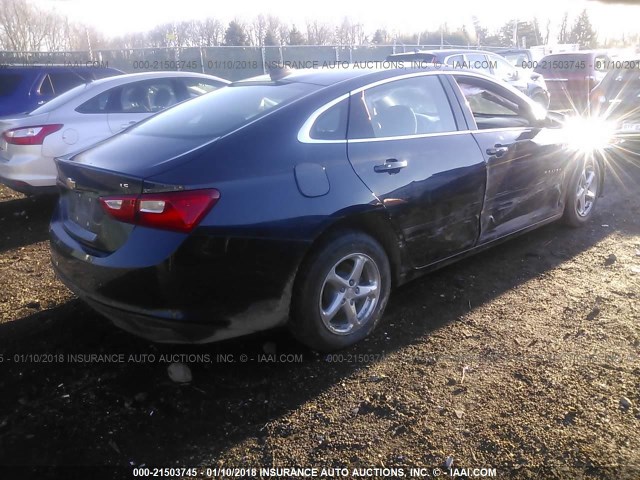 1G1ZB5ST9GF248494 - 2016 CHEVROLET MALIBU LS ლურჯი ფოტო 4