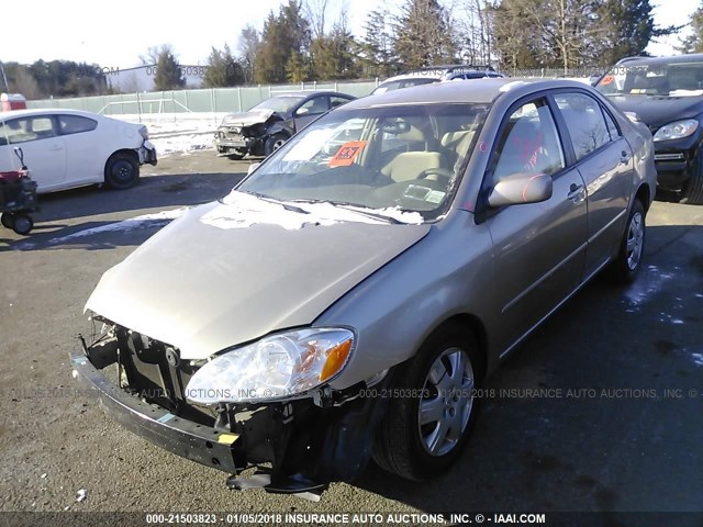 1NXBR32E66Z580456 - 2006 TOYOTA COROLLA CE/LE/S GOLD photo 2