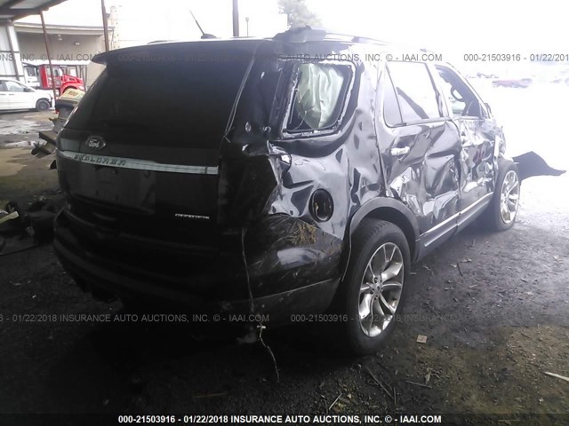 1FM5K7D88DGA58276 - 2013 FORD EXPLORER XLT BLACK photo 4