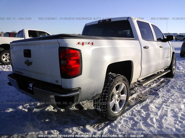 3GCUKREC1EG491247 - 2014 CHEVROLET SILVERADO K1500 LT WHITE photo 4