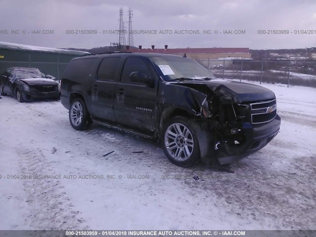 1GNSKJE32BR134851 - 2011 CHEVROLET SUBURBAN K1500 LT BLACK photo 1