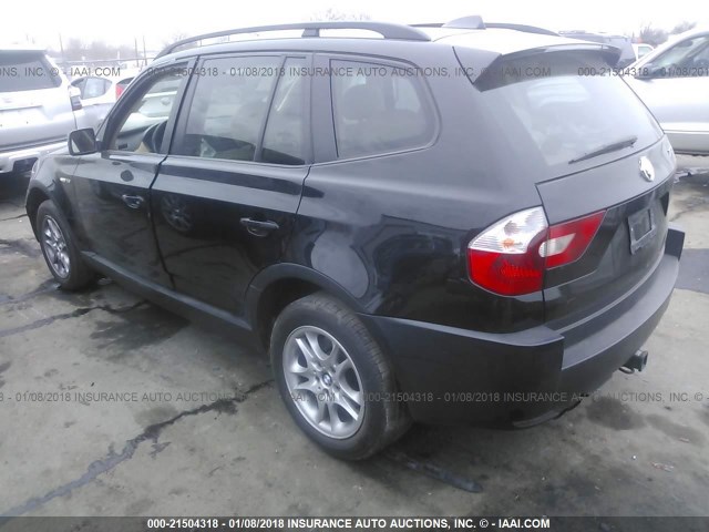 WBXPA73494WB23775 - 2004 BMW X3 2.5I BLACK photo 3