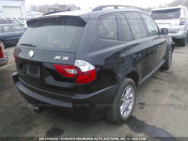 WBXPA73494WB23775 - 2004 BMW X3 2.5I BLACK photo 4