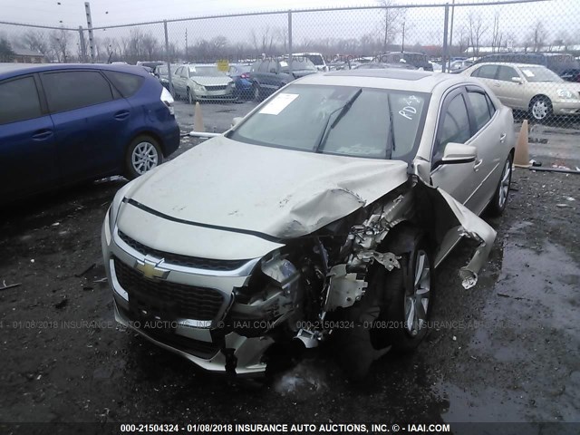 1G11G5SXXEF153036 - 2014 CHEVROLET MALIBU 3LT TAN photo 2