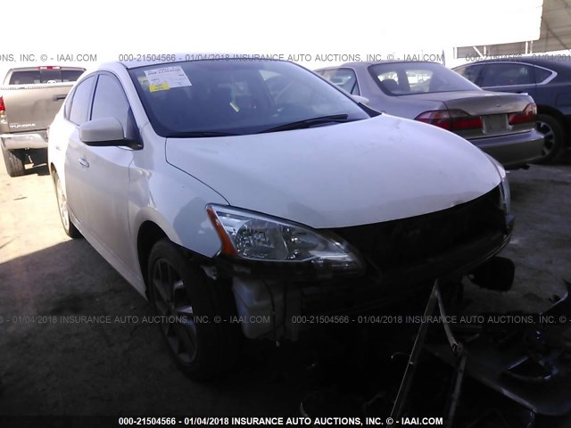 3N1AB7AP9EY307170 - 2014 NISSAN SENTRA S/SV/SR/SL WHITE photo 1