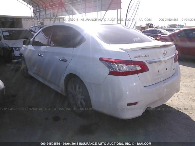 3N1AB7AP9EY307170 - 2014 NISSAN SENTRA S/SV/SR/SL WHITE photo 3