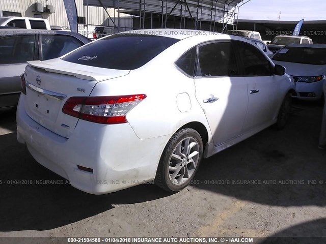 3N1AB7AP9EY307170 - 2014 NISSAN SENTRA S/SV/SR/SL WHITE photo 4