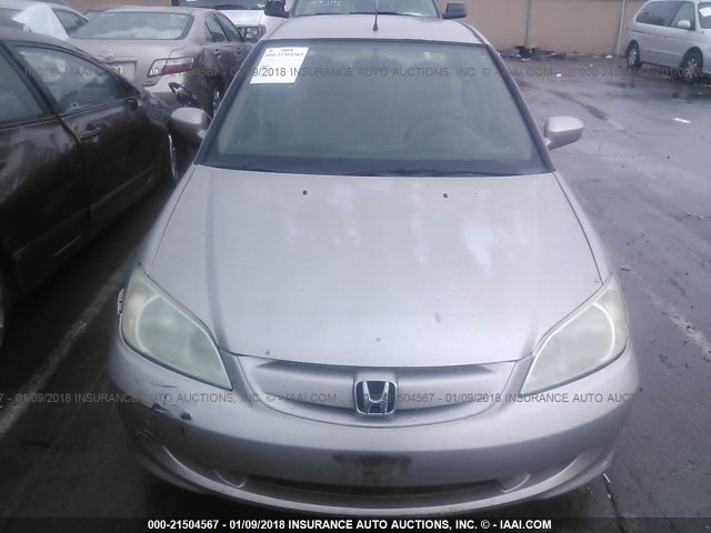 JHMES96683S012257 - 2003 HONDA CIVIC HYBRID TAN photo 6