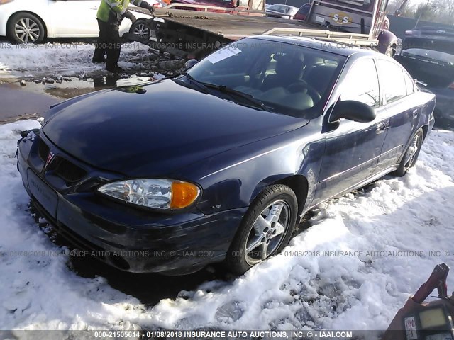 1G2NF52E74M642924 - 2004 PONTIAC GRAND AM SE1 BLUE photo 2