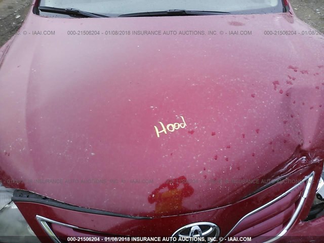 4T1BF3EK1AU086413 - 2010 TOYOTA CAMRY SE/LE/XLE RED photo 10