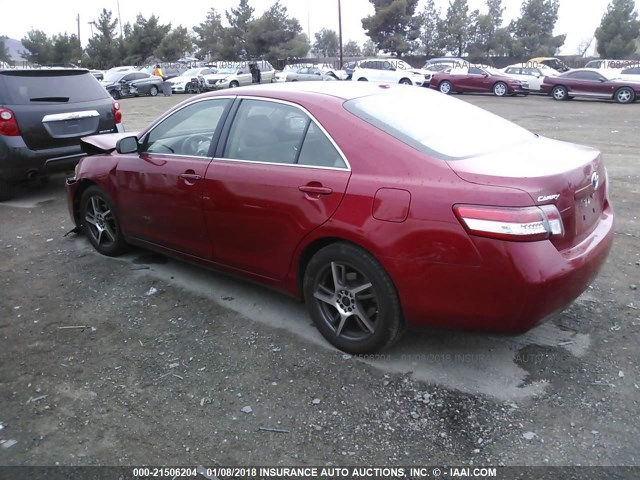 4T1BF3EK1AU086413 - 2010 TOYOTA CAMRY SE/LE/XLE RED photo 3