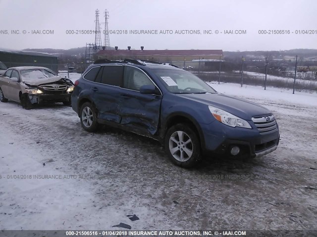 4S4BRBLC7E3234654 - 2014 SUBARU OUTBACK 2.5I LIMITED BLUE photo 1