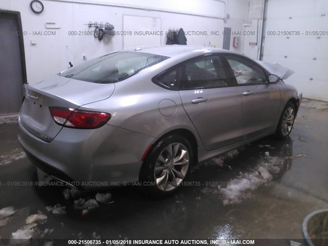 1C3CCCDG5FN703266 - 2015 CHRYSLER 200 S SILVER photo 4