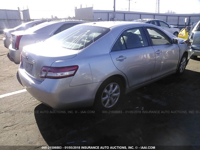 4T4BF3EK3BR104787 - 2011 TOYOTA CAMRY SE/LE/XLE SILVER photo 4